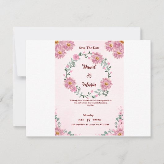 Invitation Simply in Love : A Day of Blush & Bliss (Devant)