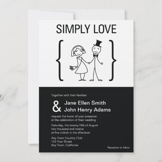 Invitation Simply Love (Devant)