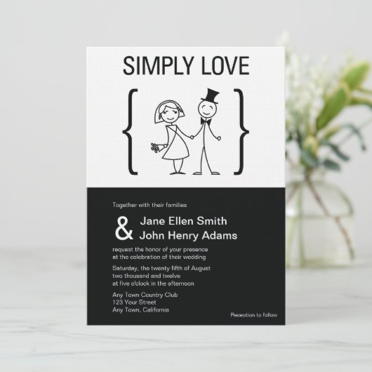 Invitation Simply Love (Debout devant)