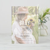 Invitation Simply Mom Baby shower Photo (Debout devant)