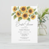 Invitation Simply Sunflowers Bridal Shower  (Debout devant)