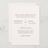 Invitation Simply Us Light Champagne Mariage moderne (Devant / Derrière)