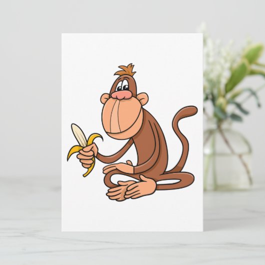 Invitation Singe À La Banane (Debout devant)