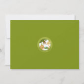 Invitation Singe animal d'invitation de baby shower de PARTIE (Dos)