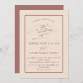 Invitation Singe Calligraphy (Devant / Derrière)