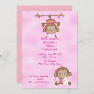 Invitation Singe de bébé de baby shower