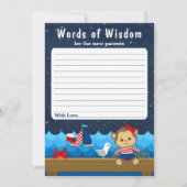 Invitation Singe des filles nautiques Mots de sagesse rouge e (Devant)
