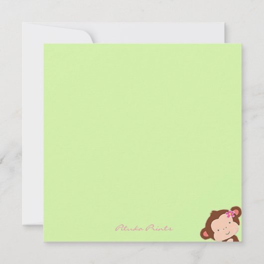 Invitation Singe fantaisie (Dos)