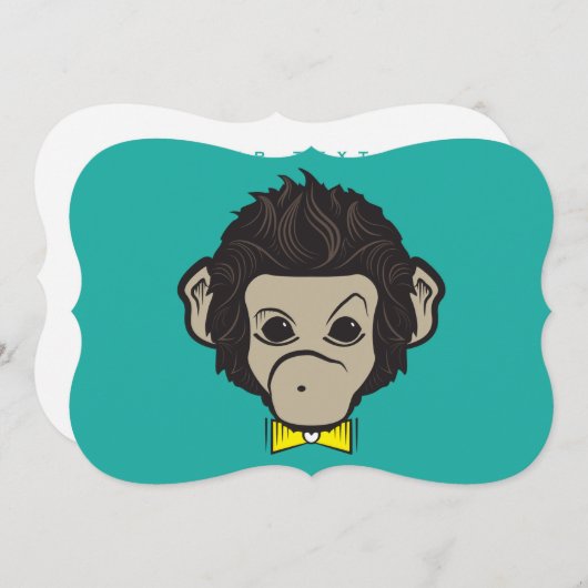 Invitation singe identica (Devant / Derrière)