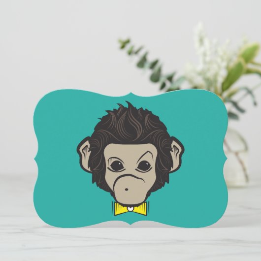 Invitation singe identique (Debout devant)