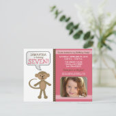 Invitation Singe-ing autour d'invitation de fête (Debout devant)