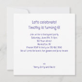 Invitation Singes fêtant l'anniversaire, singes de fête (Dos)