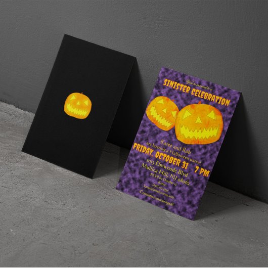 Invitation Sinister Celebration Halloween Party