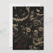 Invitation Sinister Jack-O-Lantern Parti Citrouille d'Hallowe (Dos)