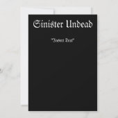 Invitation Sinister Undead (Dos)