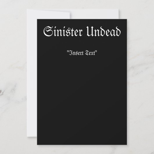Invitation Sinister Undead (Dos)