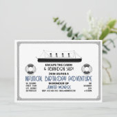 Invitation Sinking Ship Theme Escape Room, fête d'anniversair (Debout devant)