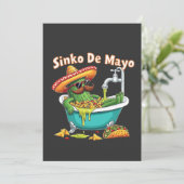 Invitation Sinko de Mayo"Drôle de Cactus de Cinco de Mayo (Debout devant)