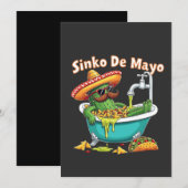 Invitation Sinko de Mayo"Drôle de Cactus de Cinco de Mayo (Devant / Derrière)