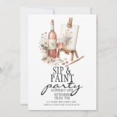 Invitation Sip and Paint Party (Devant)