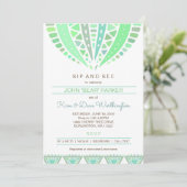 Invitation Sip and See baby shower invitation, boy mandala (Debout devant)