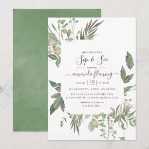 Invitation Sip and See de verdure