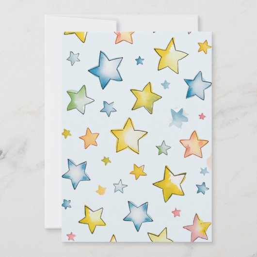 Invitation Sip and See Garçon Lune et étoiles (Dos)