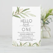 Invitation Sip and See invitation, Modern meeting et bienvenu (Debout devant)