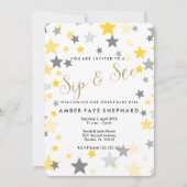 Invitation Sip and See invitation, nouveau bébé, bienvenue (Devant)