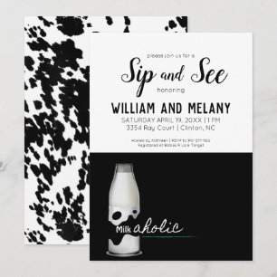 Invitation Sip and See : Un Baby shower à Coed "Milkaholic"