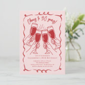 Invitation Sip & Celebrate : 30 ans Anniversaire (Debout devant)