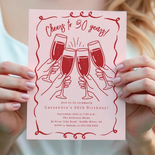 Invitation Sip & Celebrate : 30 ans Anniversaire