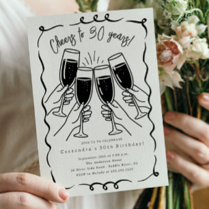 Invitation Sip & Celebrate : 30 ans Anniversaire