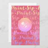 Invitation Sip et peinture (Devant / Derrière)