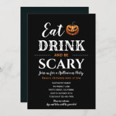 Invitation Sip, Fête & Effroi : Typographie d'Halloween moder (Devant / Derrière)