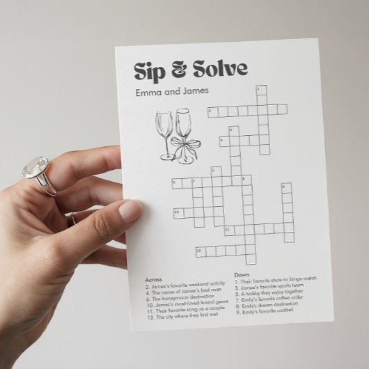 Invitation Sip Personnalisé Et Résoudre Le Mot De Mariage Cro