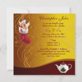 Invitation Sip & See Baby in Christmas Stocker Baby shower (Dos)