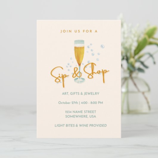 Invitation Sip & Shop (Debout devant)