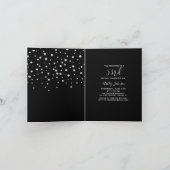 Invitation Sip Sip Hooray Black & White Anniversaire Citation (Intérieur)
