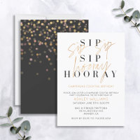 Sip Sip Hooray Champagne Cocktail Gold Anniversair