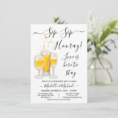 Invitation Sip Sip Hooray Cocktail Partie d'engagement (Debout devant)
