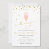 Invitation Sip Sip Hooray Douche ou Partie d'engagement (Devant)