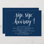 Invitation Sip, Sip, Hooray, Fête des mariées (Devant / Derrière)
