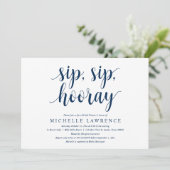 Invitation Sip, Sip, Hooray, Fête des mariées Célébration Inv (Debout devant)