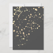 Invitation Sip Sip Hooray Gold Champagne Gris Fête des mariée (Dos)