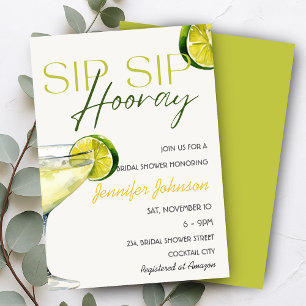 Invitation Sip Sip Hooray Tequila Cocktail Fête des mariées