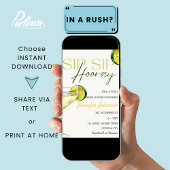 Invitation Sip Sip Hooray Tequila Cocktail Fête des mariées