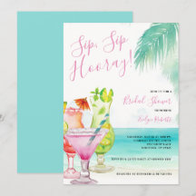 Sip Sip Hooray Tropical Cocktails Fête des mariées