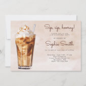 Invitation Sip, sip, hourra ! café anniversaire brunch (Devant)