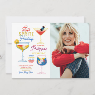 Invitation Sip Spritz Photo Party Cocktails Boissons Annivers